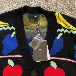 Nwt Lazy Oaf Fruit Machine Cardigan 